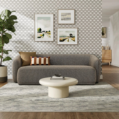 Gardner 88" Boucle Sofa by Evans & Londeen. Made from boucle fabric in a transitional style.