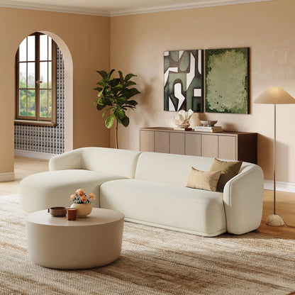 Gardner 2 Piece Boucle Modular Sofa with Chaise by Evans & Londeen. Made from boucle fabric in a transitional style.