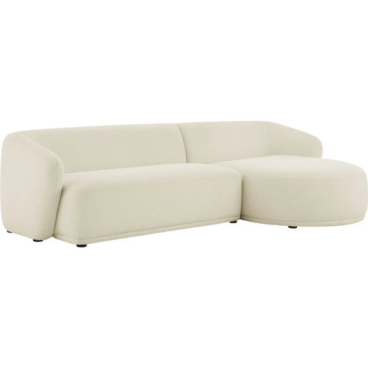 Gardner 2 Piece Boucle Modular Sofa with Chaise by Evans & Londeen. Made from boucle fabric in a unique style.