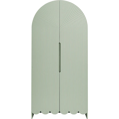 Champaign 78" Fluted and Scalloped Arched Storage Cabinet by Evans & Londeen. Made from unique in a eclectic & global style.