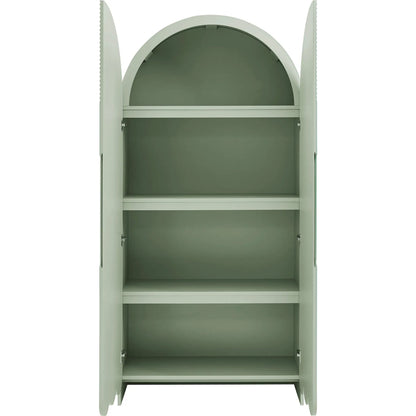 Champaign 78" Fluted and Scalloped Arched Storage Cabinet by Evans & Londeen. Made from unique in a eclectic & global style.