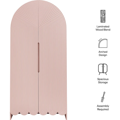 Champaign 78" Fluted and Scalloped Arched Storage Cabinet by Evans & Londeen. Made from unique in a eclectic & global style.