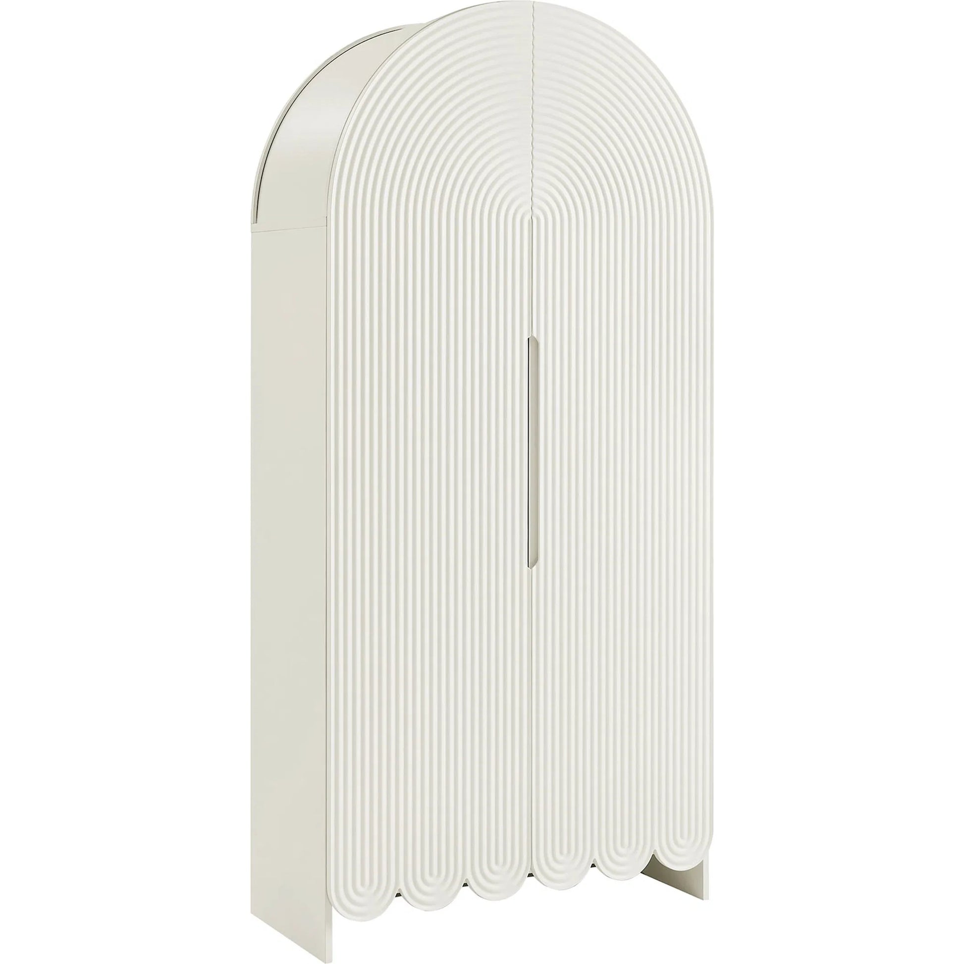 Champaign 78" Fluted and Scalloped Arched Storage Cabinet by Evans & Londeen. Made from unique in a eclectic & global style.