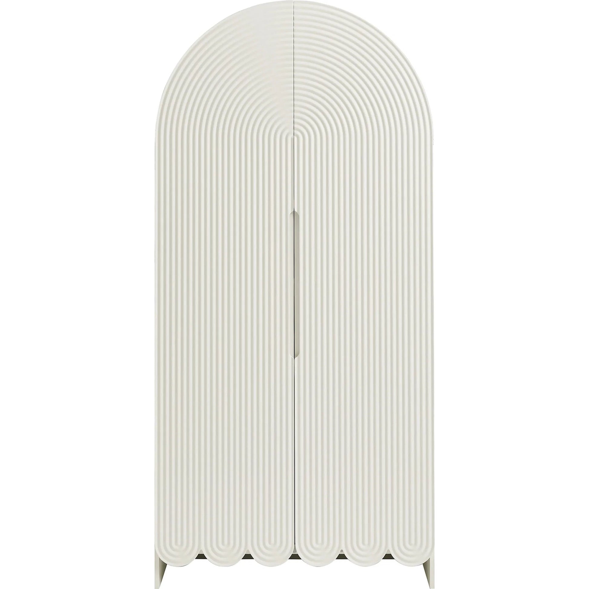 Champaign 78" Fluted and Scalloped Arched Storage Cabinet by Evans & Londeen. Made from unique in a eclectic & global style.