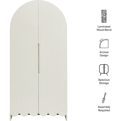 Champaign 78" Fluted and Scalloped Arched Storage Cabinet by Evans & Londeen. Made from unique in a eclectic & global style.