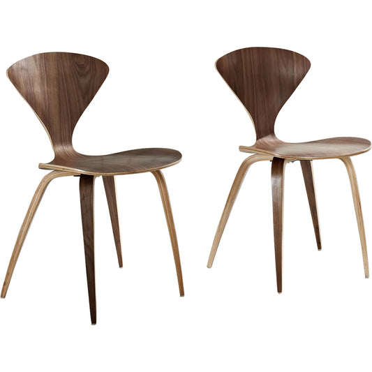 Lovell Dining Chairs (Set of 2) by Evans & Londeen in dark walnut. Made from wood in a modern style.