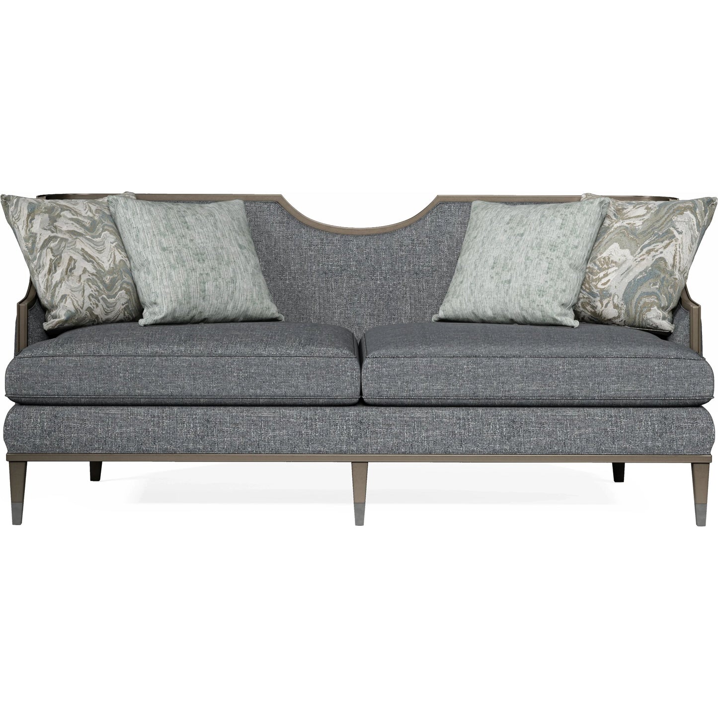 002 SI-2334451 | Additional Silo | Harper Sofa by A.R.T. Furniture in blue and mica, lichen. Made from rubberwood solids, foam, fabric, metal in a traditional style.