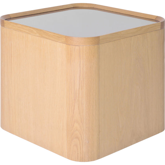 Keres - 526063 by Surya in top: metallic - copper, base: wood and natural wood, metallic. Made from top: mirror, base: ash in a modern style.