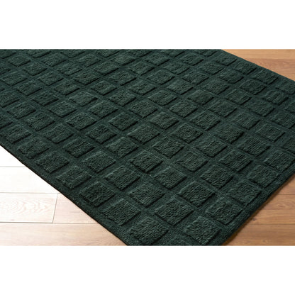 Eleve EEV-2302 Rug by Livabliss in emerald, forest green, charcoal. Made from wool, cotton in a unique style.