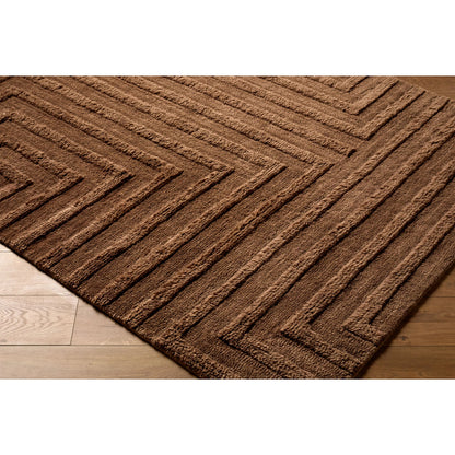 Eleve EEV-2303 Rug by Livabliss in chestnut, cocoa, mahogany. Made from wool, cotton in a unique style.