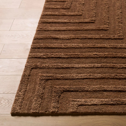 Eleve EEV-2303 Rug by Livabliss in chestnut, cocoa, mahogany. Made from wool, cotton in a unique style.