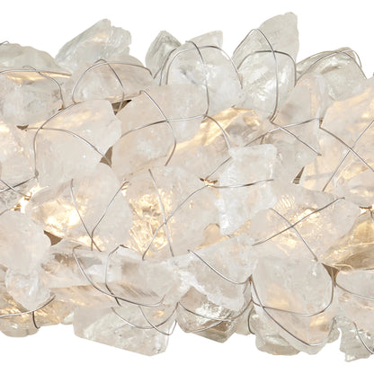 Iconoclast Chandelier by Currey and Company in contemporary silver leaf, contemporary silver, natural. Made from wrought iron, rock crystal in a modern style.
