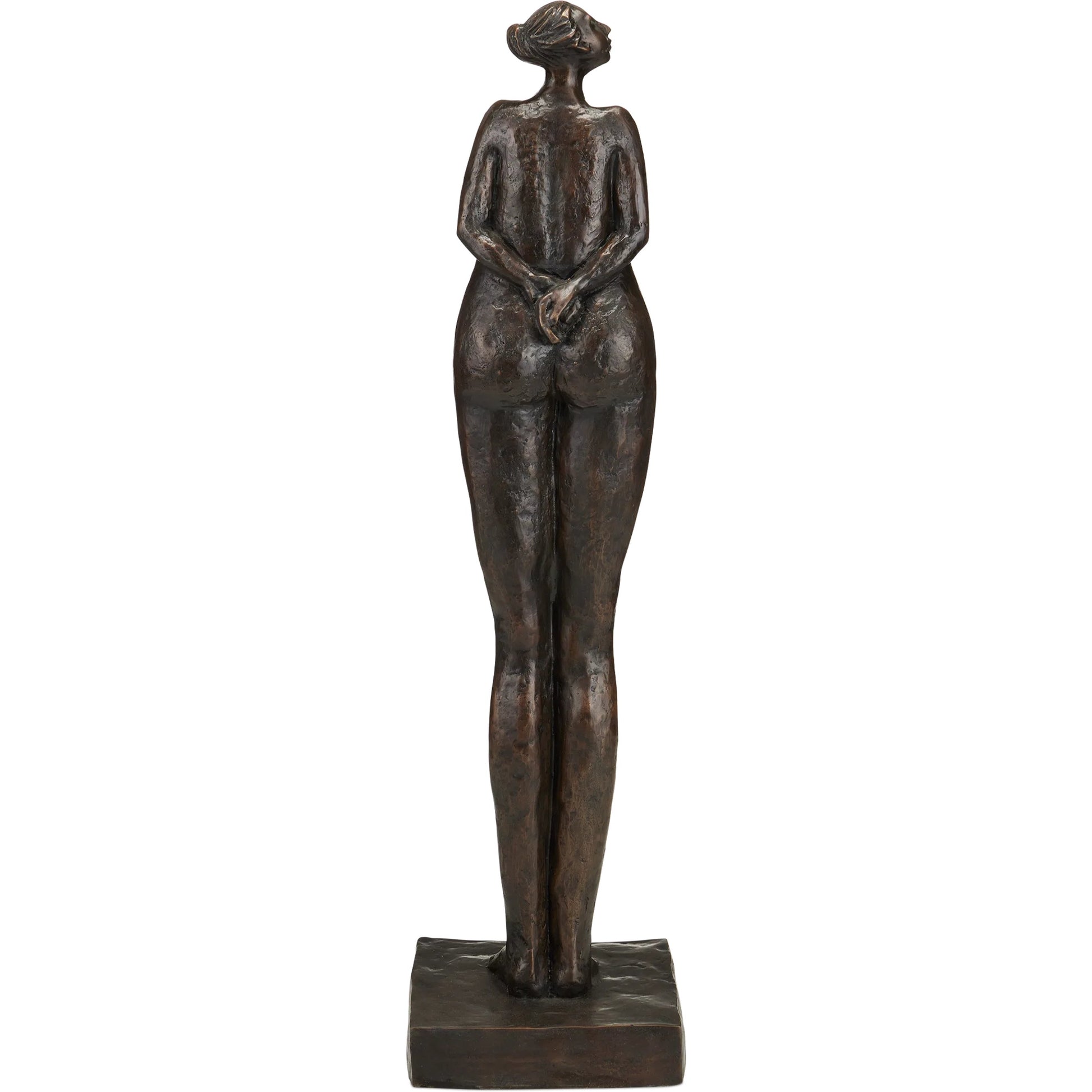 The Tall Empress Bronze by Currey and Company in bronze. Made from bronze in a rustic style.
