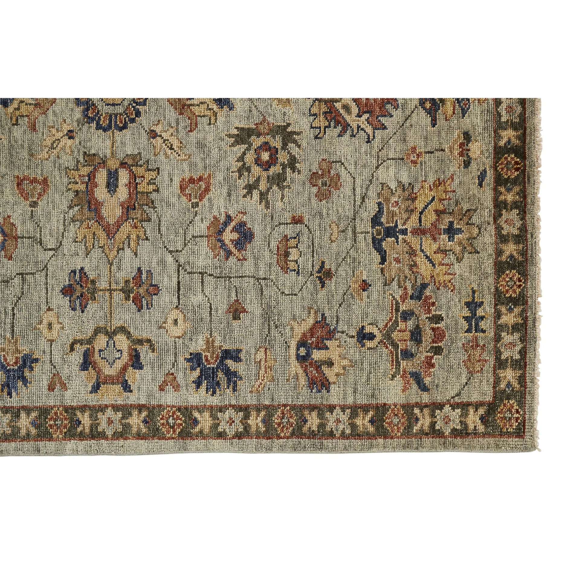Carrington Traditional Oriental Rug - 6503F by Feizy in gray, gold, red. Made from wool in a unique style.