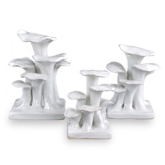Lichens Set by Currey and Company in ivory, purple blue drip. Made from ceramic in a modern style.