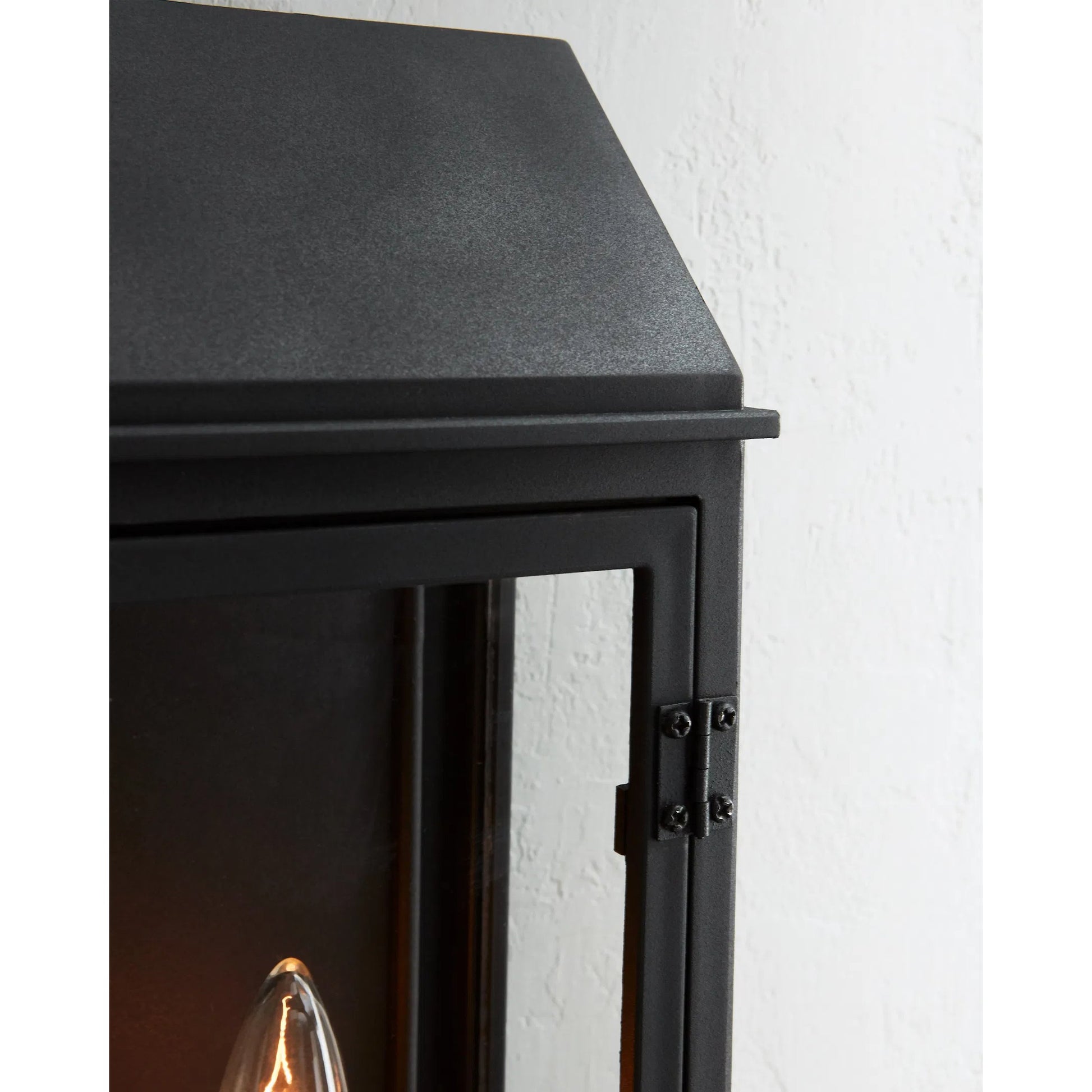 Hingham Medium Outdoor Wall Lantern by Visual Comfort & Co. in textured black. Made from stonestrong in a unique style.