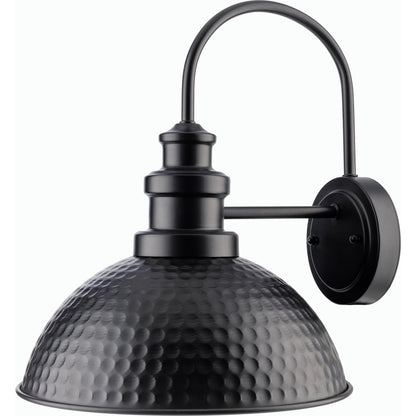 Elfand Indoor/Outdoor Wall Sconce by Livabliss in fixture: black, shade (outside): black, shade (inside): gold, cord: black and paintedmetallicpaintedpainted. Made from iron, metal in a modern style.