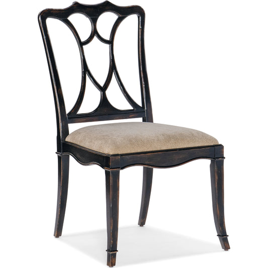 Charleston Upholstered Seat Side Chair (Set of 2) by Hooker Furniture in sand. Made from fabric in a traditional style.
