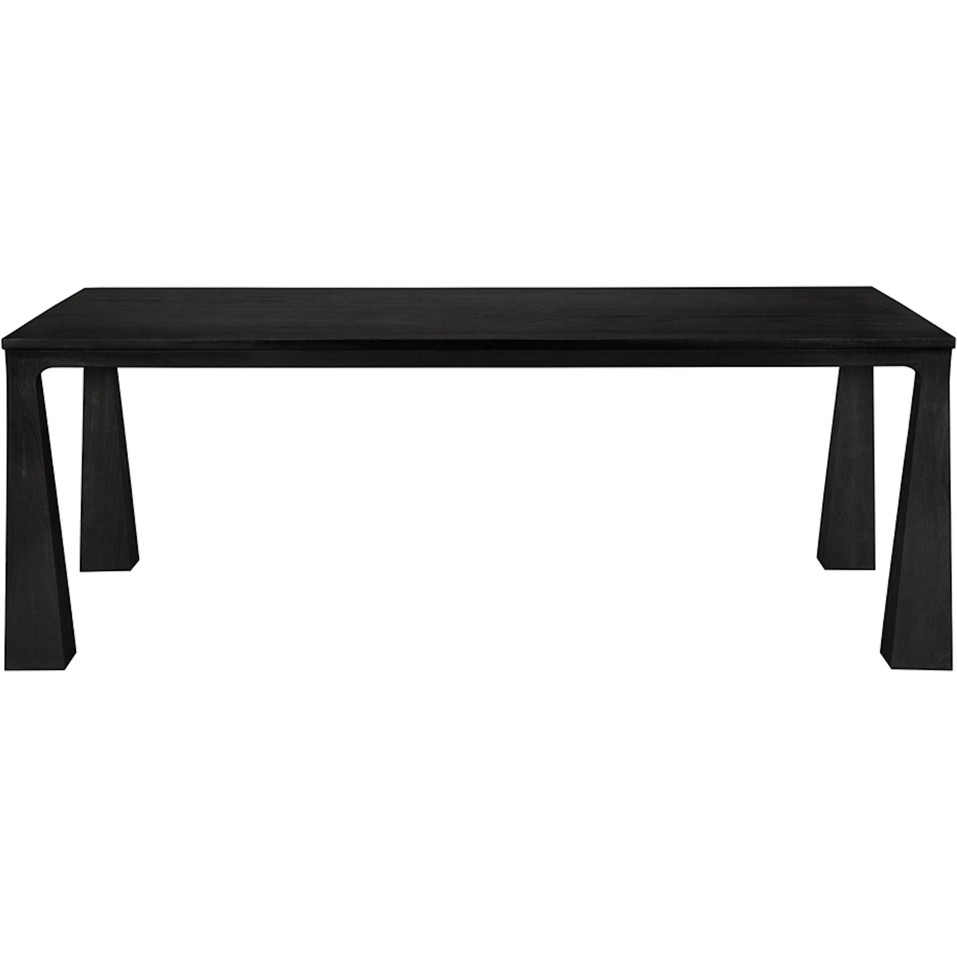 Luther Dining Table by Noir in charcoal black. Made from mindi, veneer in a modern style.