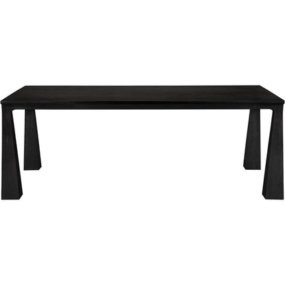 Luther Dining Table by Noir in charcoal black. Made from mindi, veneer in a modern style.