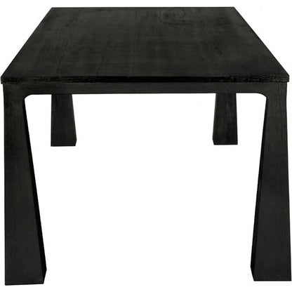 Luther Dining Table by Noir in charcoal black. Made from mindi, veneer in a modern style.