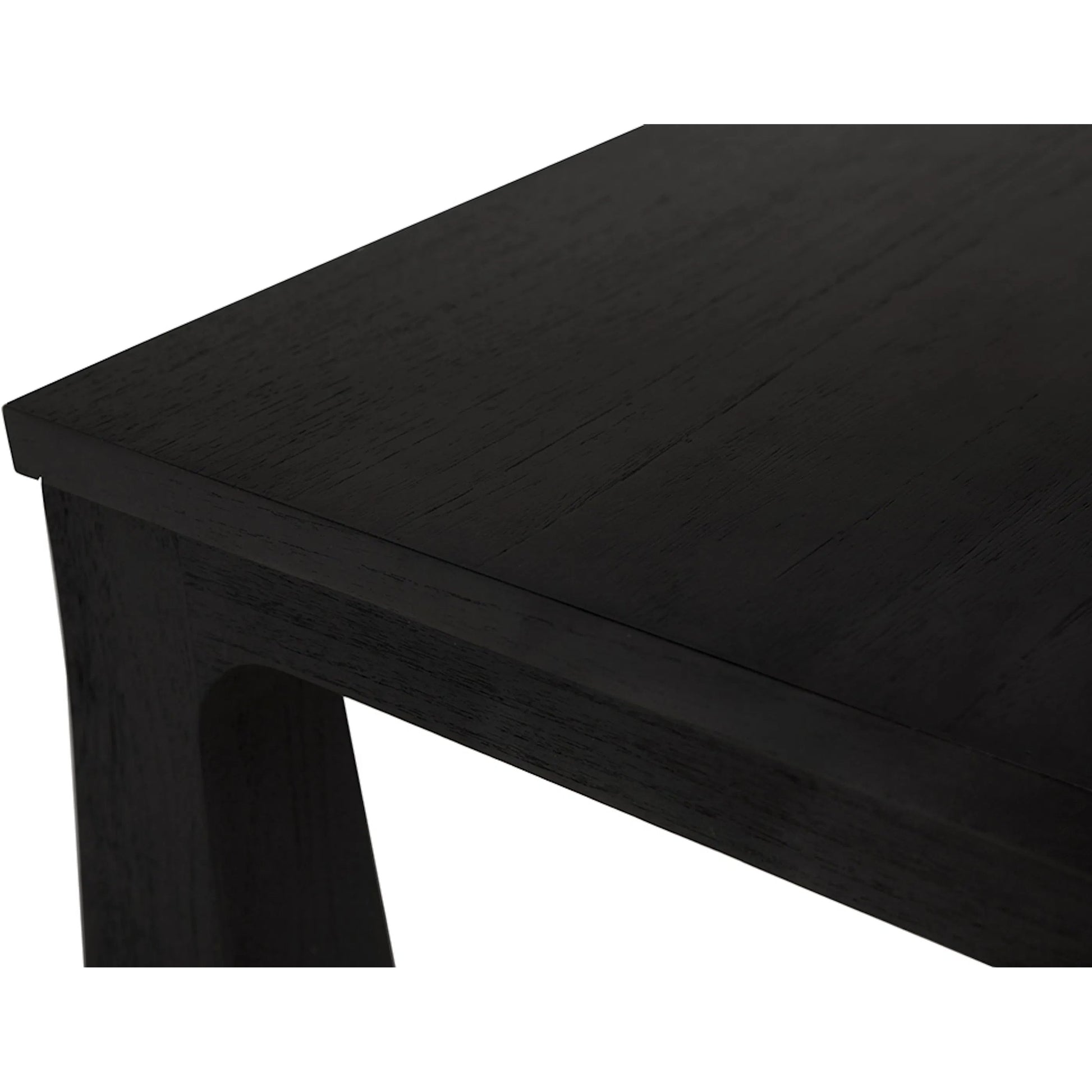 Luther Dining Table by Noir in charcoal black. Made from mindi, veneer in a modern style.