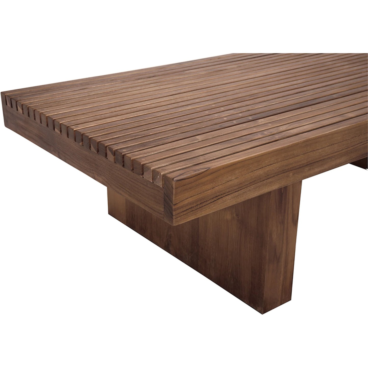 002 SI-2440895 | Closeup | Kobe Coffee Table by Noir in clear coat flat. Made from teak in a transitional style.