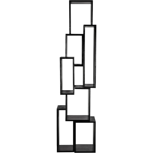 001 SI-2449054 | Primary Silo | Lincoln Tower by Noir in charcoal black. Made from mindi in a unique style.