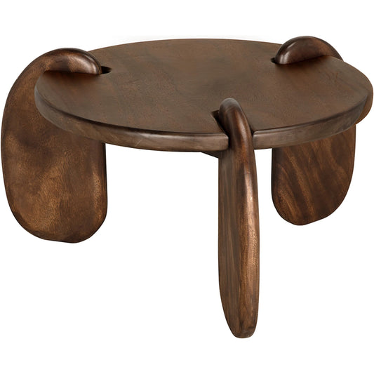 Mahatma Coffee Table by Noir in clear coat semi-gloss. Made from teak in a unique style.