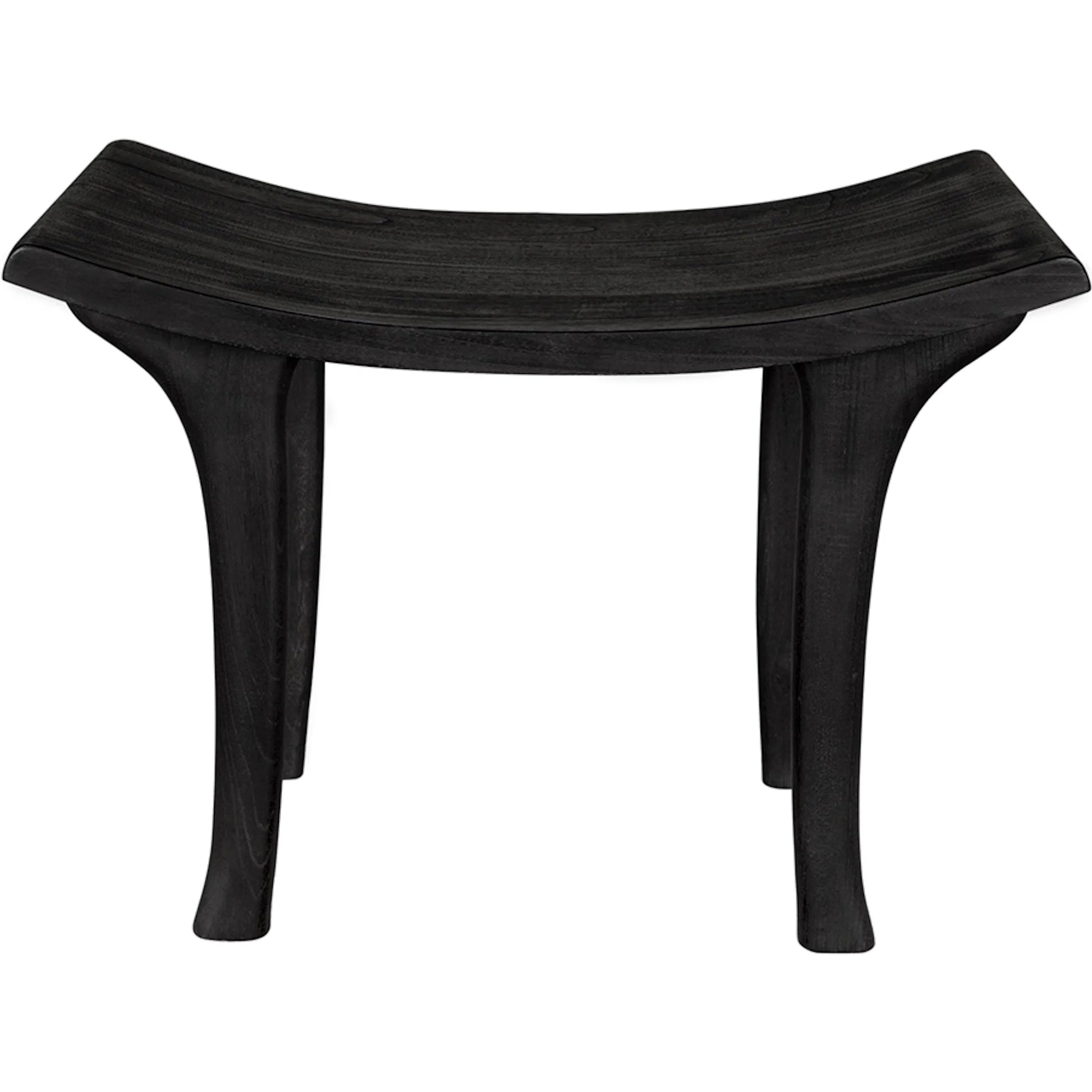 Kyoto Bench by Noir in burnt black. Made from mungger in a modern style.