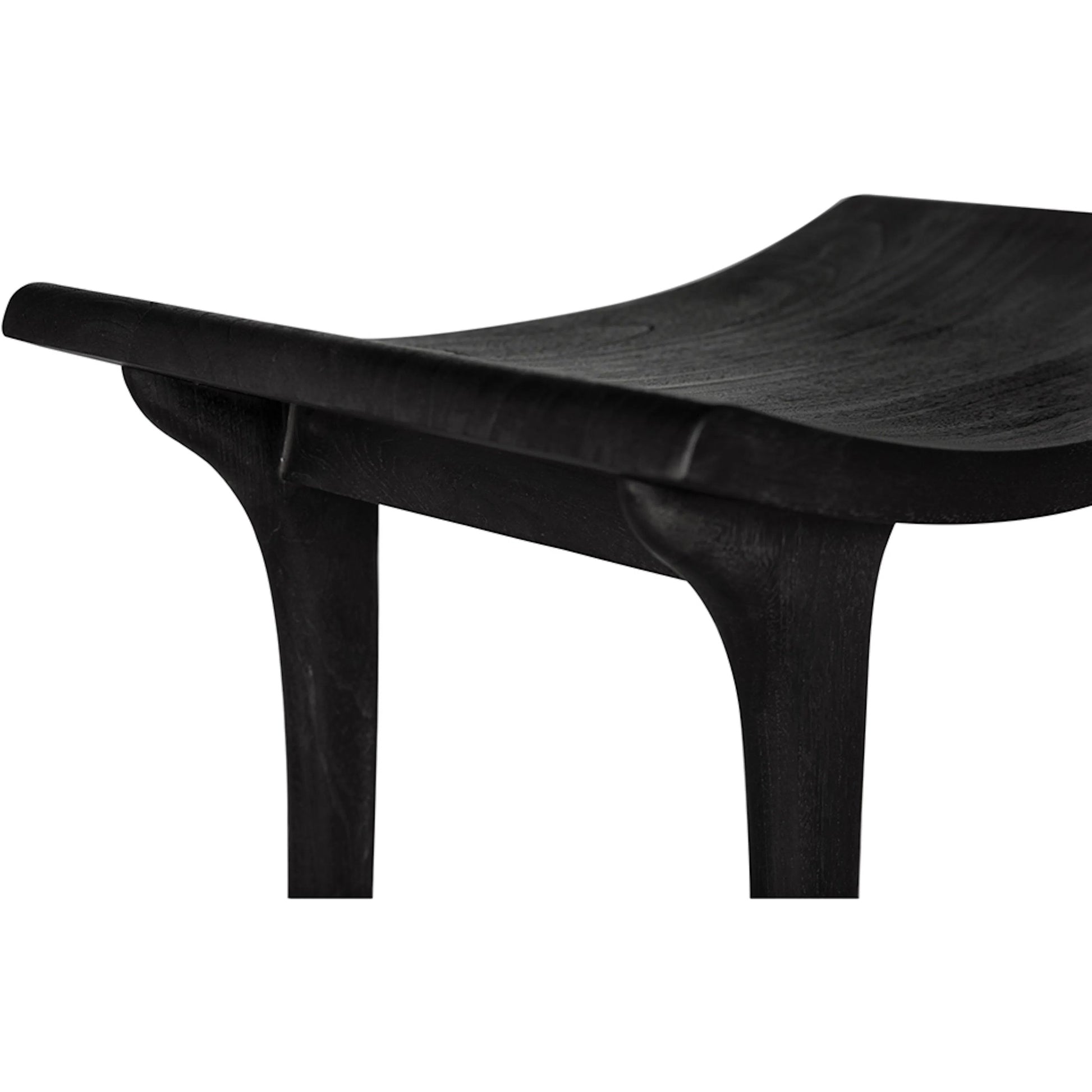 Kyoto Bench by Noir in burnt black. Made from mungger in a modern style.