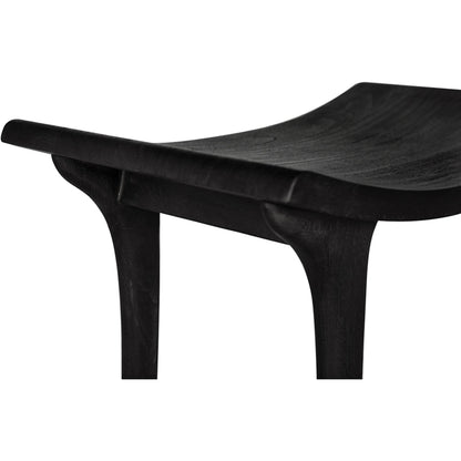 Kyoto Bench by Noir in burnt black. Made from mungger in a modern style.