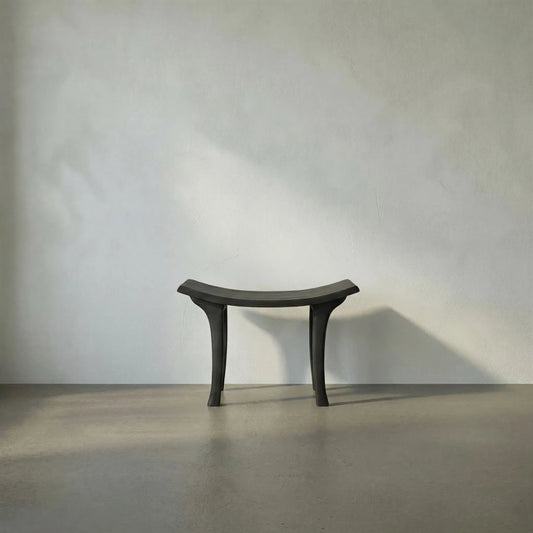 Kyoto Bench by Noir in burnt black. Made from mungger in a modern style.