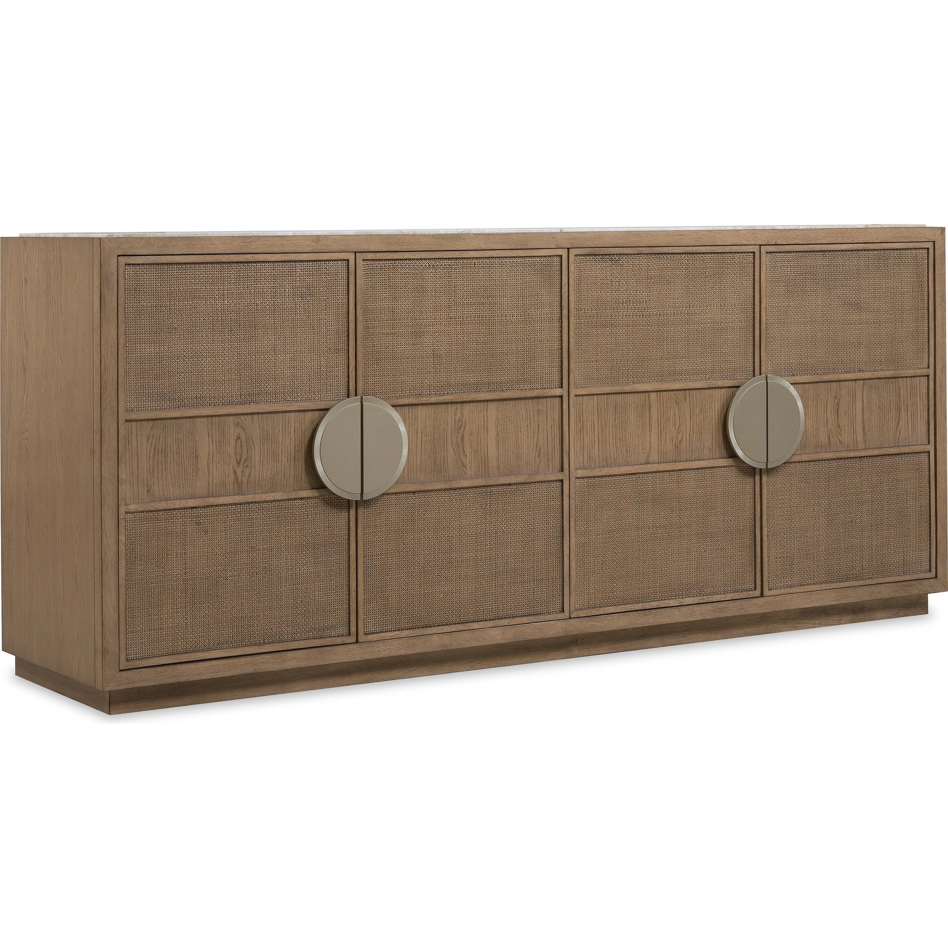 Sonnet Dining Credenza by Hooker Furniture in medium wood and wren. Made from unique in a transitional style.