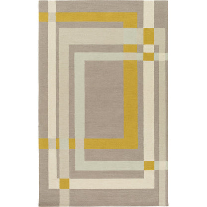 Kismet Rug - 15988 by Surya in medium brown, burnt orange, taupe, camel, medium gray. Made from 80% wool, 20% cotton in a unique style.