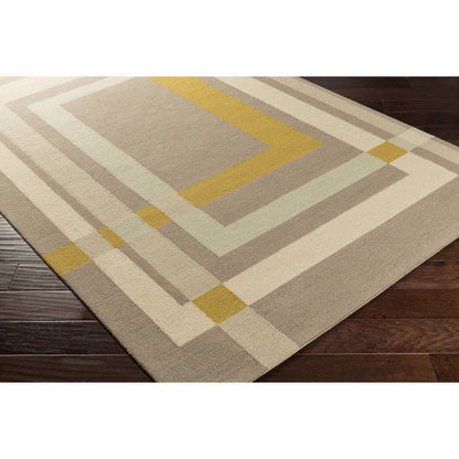 Kismet Rug - 15988 by Surya in medium brown, burnt orange, taupe, camel, medium gray. Made from 80% wool, 20% cotton in a unique style.