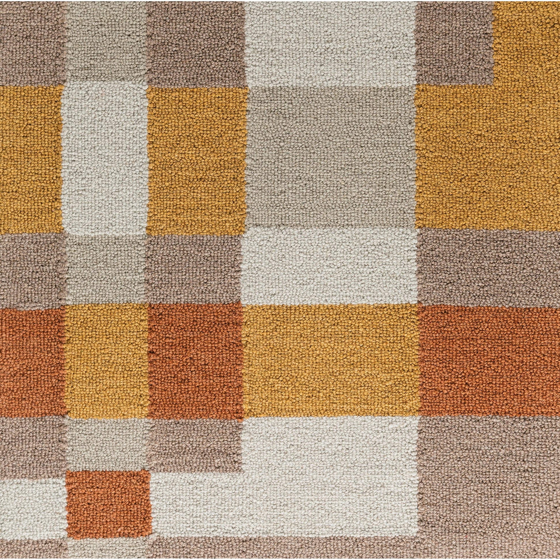 Kismet Rug - 15988 by Surya in medium brown, burnt orange, taupe, camel, medium gray. Made from 80% wool, 20% cotton in a unique style.