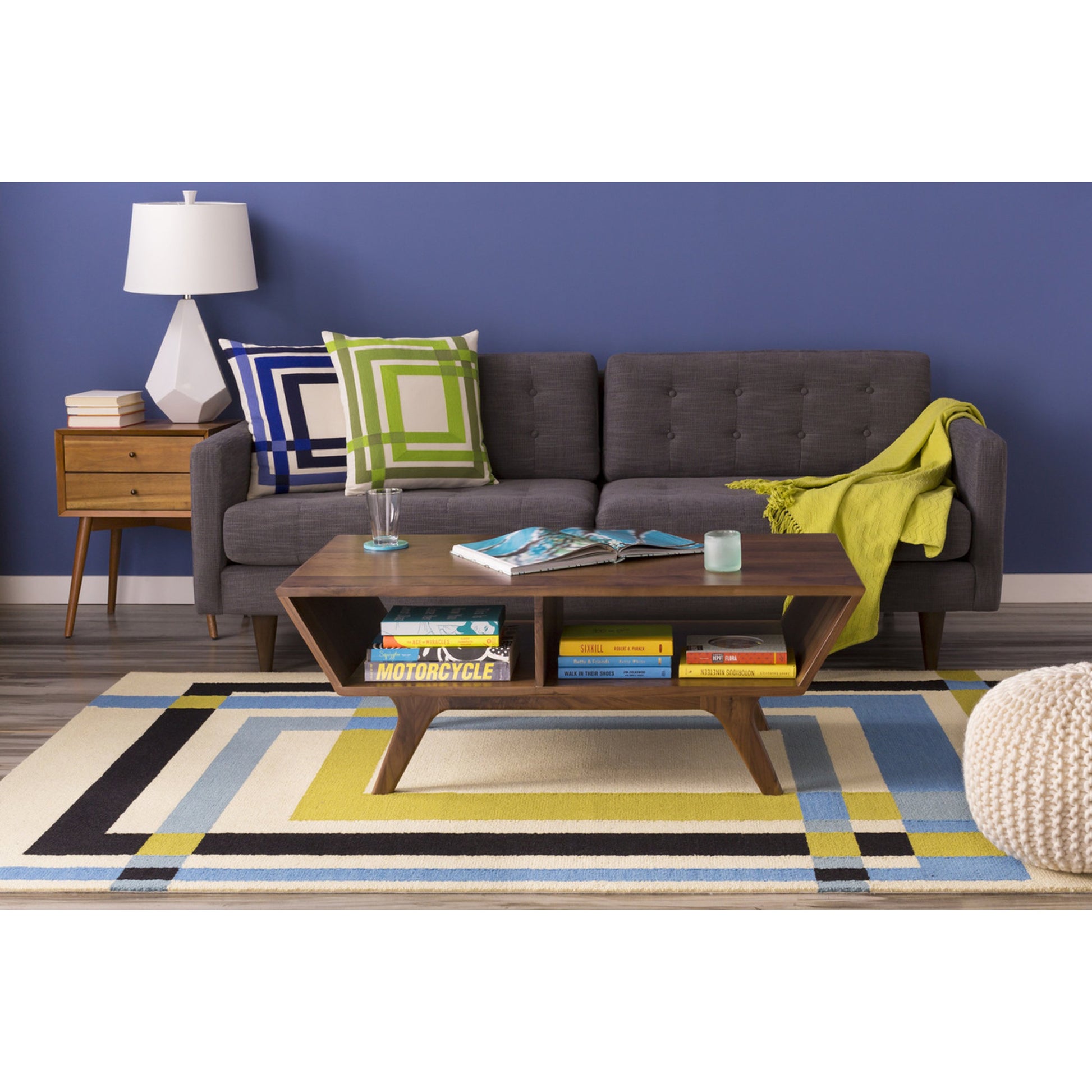 Kismet Rug - 15988 by Surya in medium brown, burnt orange, taupe, camel, medium gray. Made from 80% wool, 20% cotton in a unique style.