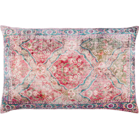 Edgerton Pillow - 23646 by Livabliss in burgandy, dusty pink. Made from 100% cotton in a eclectic & global style.