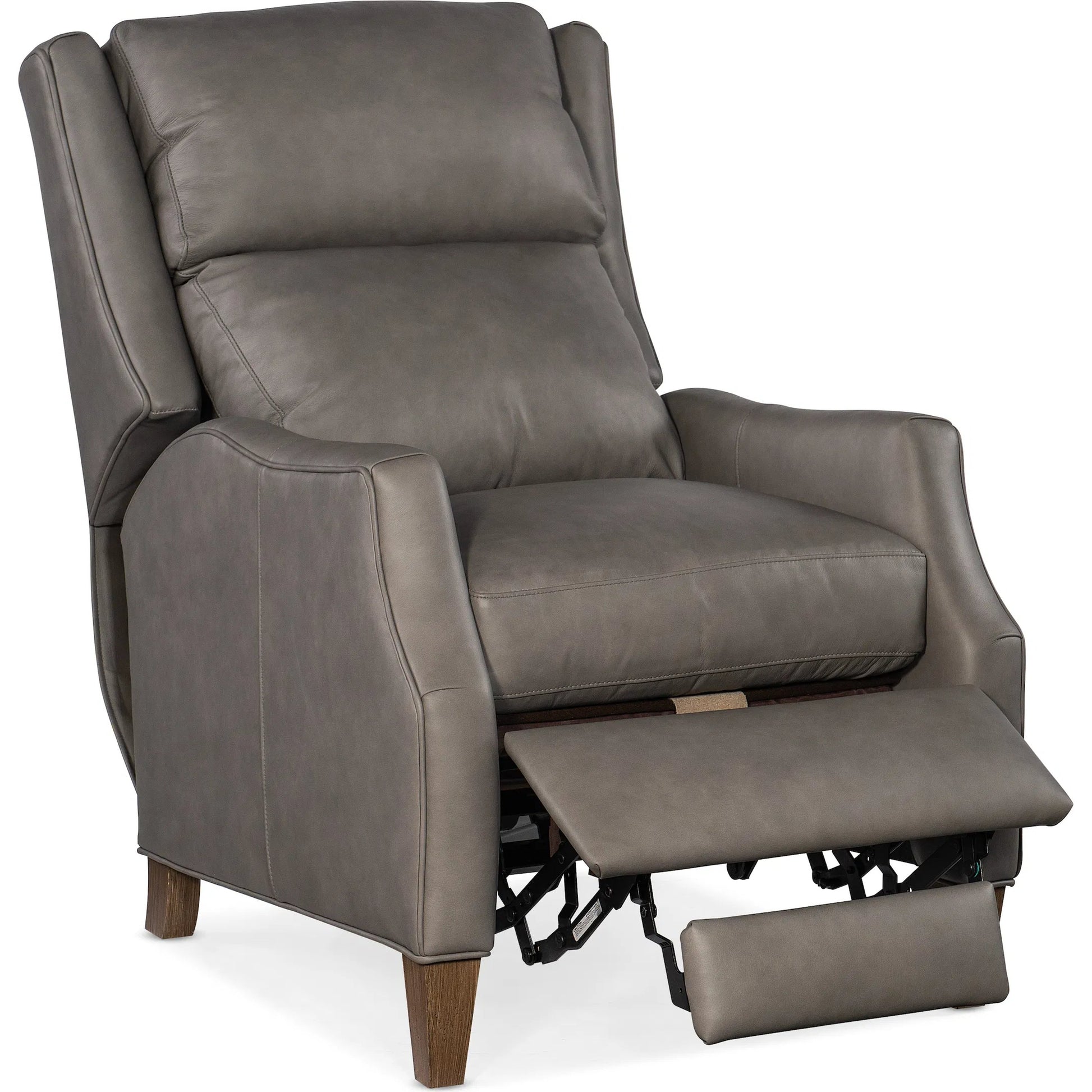 Thomas Recliner by Bradington-Young by Hooker Furniture. Made from leather in a unique style.