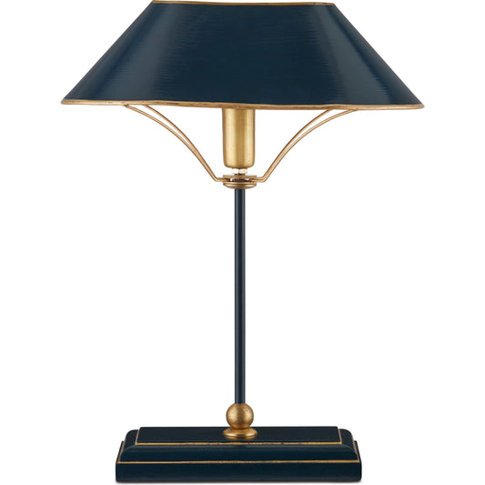 Daphne Table Lamp by Currey and Company. Made from iron, brass, engineered wood in a modern style.
