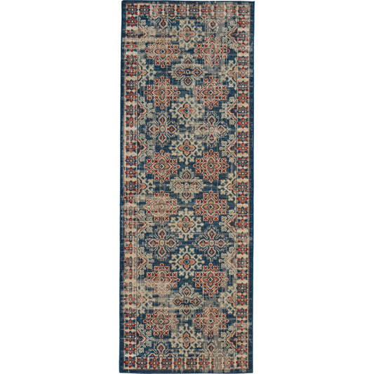 Nolan Transitional Oriental Rug - 39CAF by Feizy in blue, red, ivory. Made from polypropylene in a unique style.