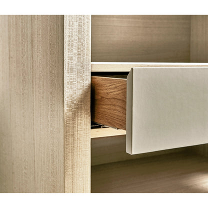 Water Hadal Plinth Nightstand by Jonathan Charles in beige. Made from unique in a transitional style.