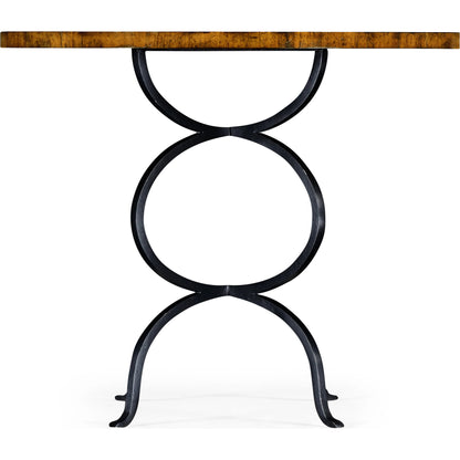 Casually Country Collection Bistro Round Centre Table by Jonathan Charles in brown and country farmhouse walnut. Made from acacia in a rustic style.