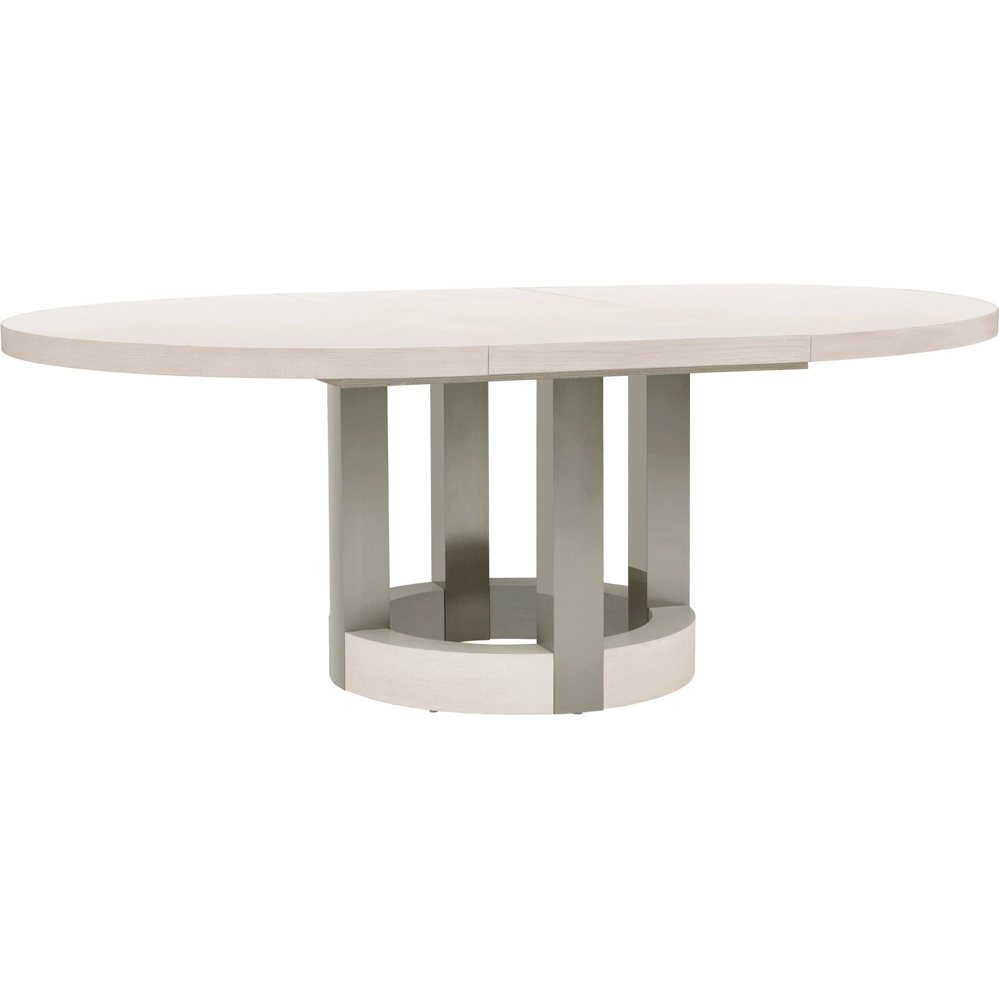 Brighton Round Table with Leaf Extension by Pulaski Furniture in north star. Made from ash wood veneers in a unique style.