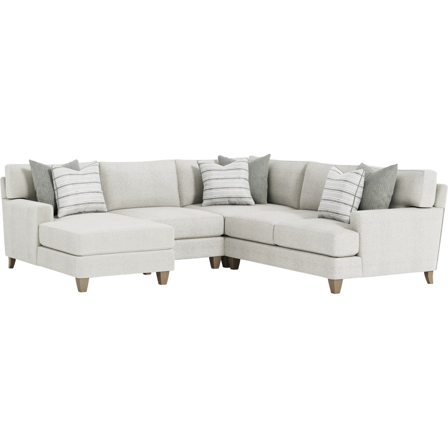 000 SI-2534142 | Primary Silo | Mila 4-PIECE Fabric Sectional by Bernhardt in white. Made from fabric in a unique style.