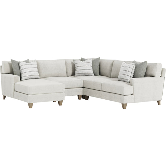 000 SI-2534142 | Primary Silo | Mila 4-PIECE Fabric Sectional by Bernhardt in white. Made from fabric in a unique style.