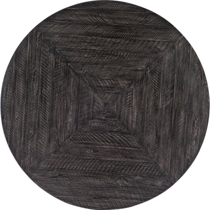 St. Armand Round Cocktail Table by Hooker Furniture in natural, antique bronze. Made from acacia solids, metal in a modern style.