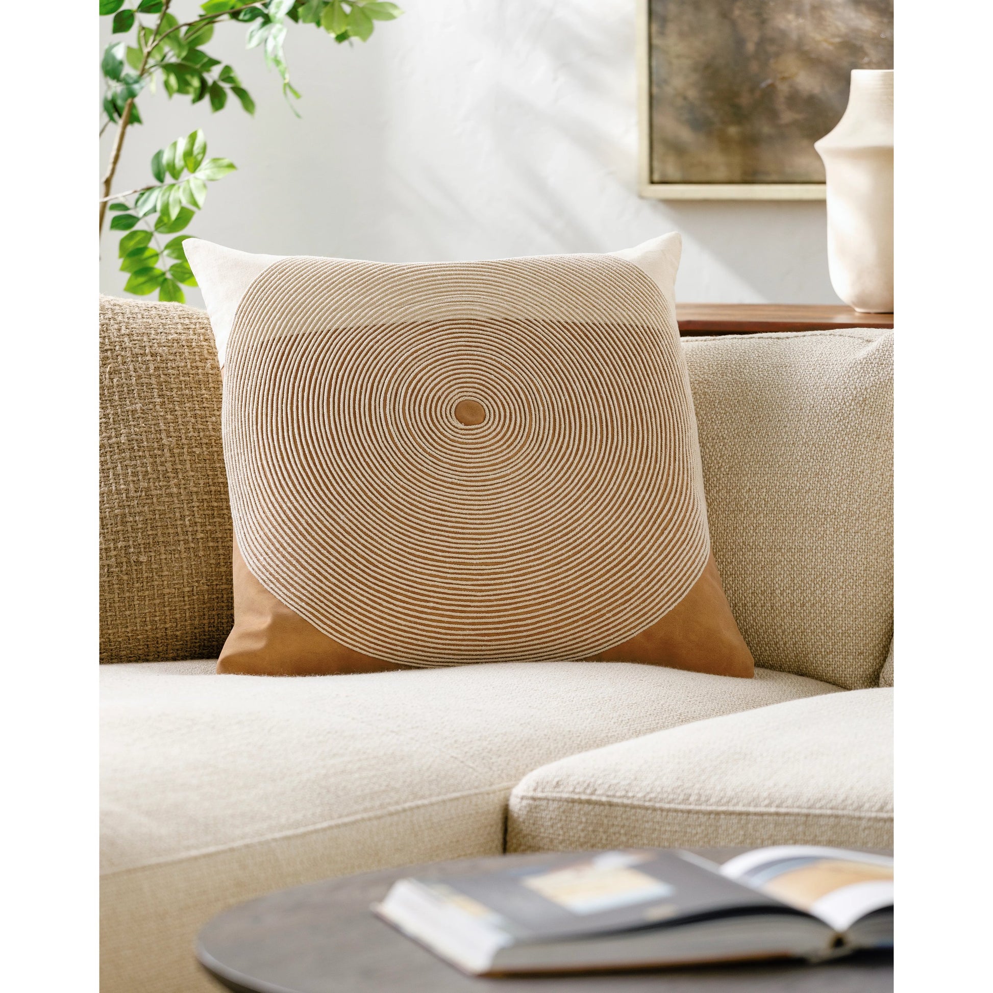 Eternity Accent Pillow - 533850 by Surya. Made from cotton, polyester in a modern style.