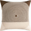 Beige, Dark Brown / Down Feather / 18" x 18"
